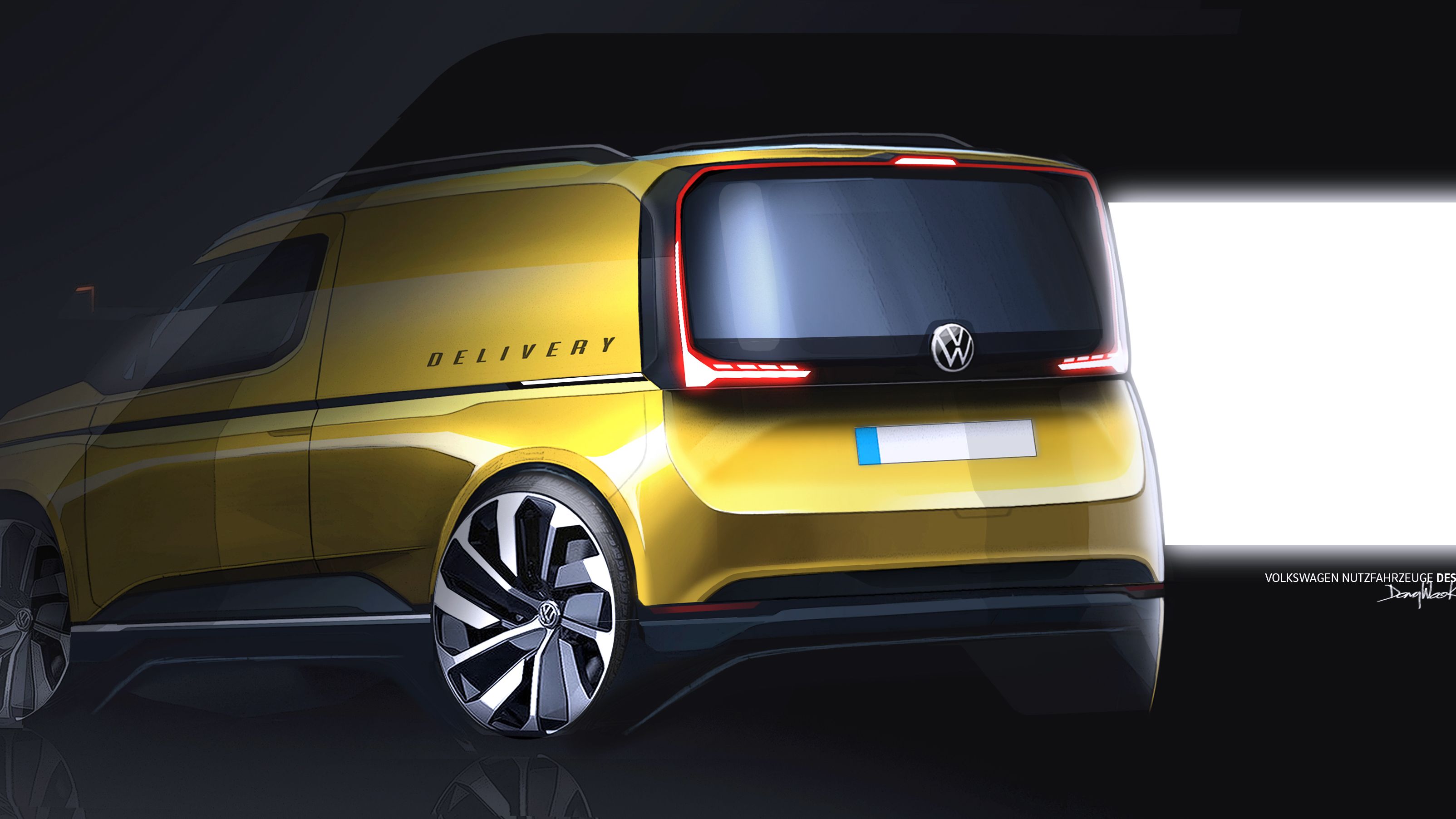 VW Caddy Transporter weiß