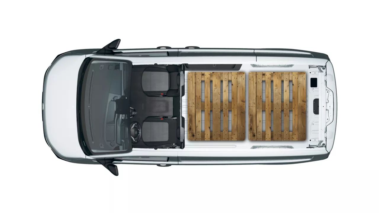 VW Transporter Kastenwagen 2 Sitzer mit Platz für zwei EUR3 Palette