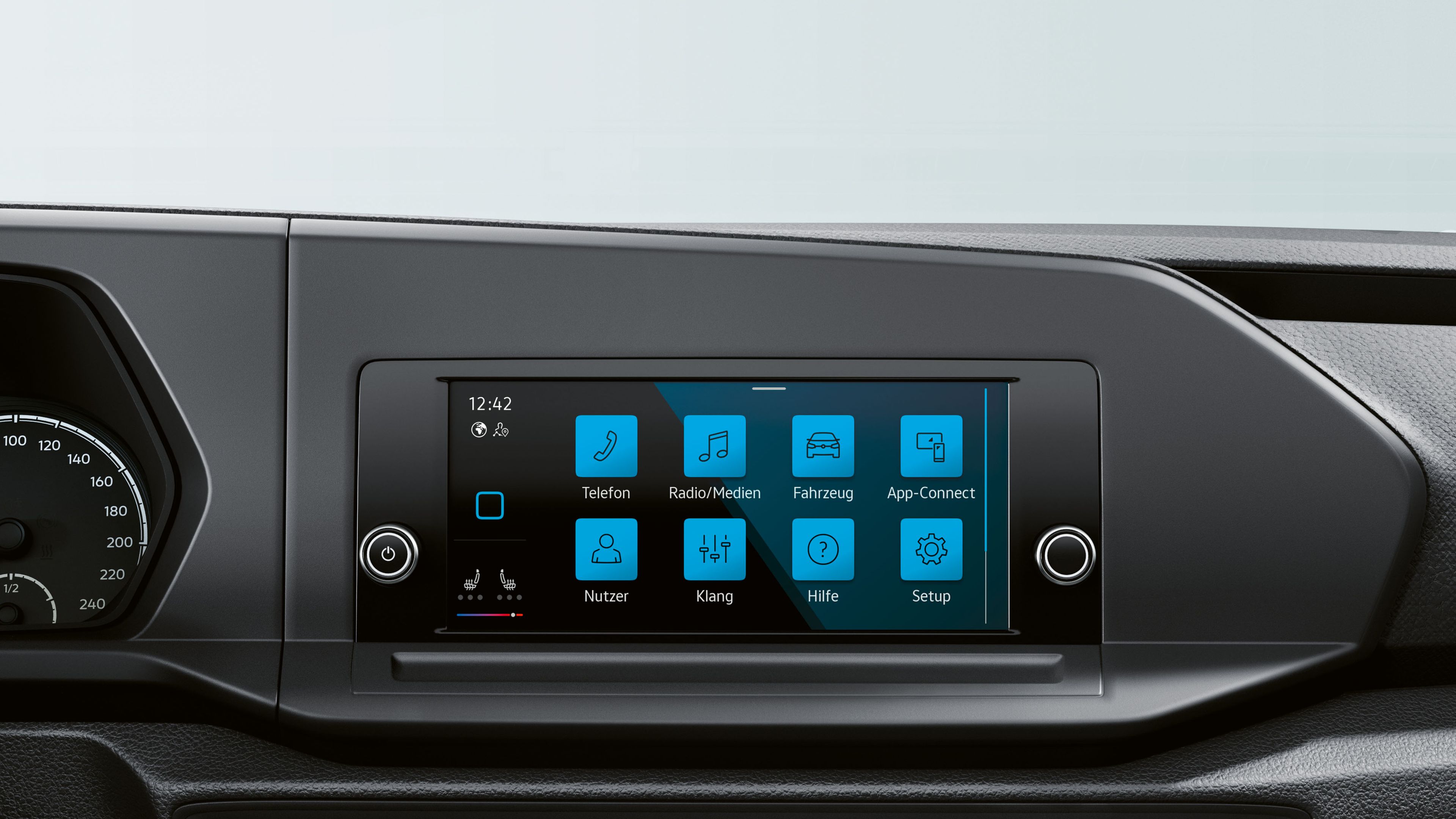Das Radio Composition in einem VW Caddy.