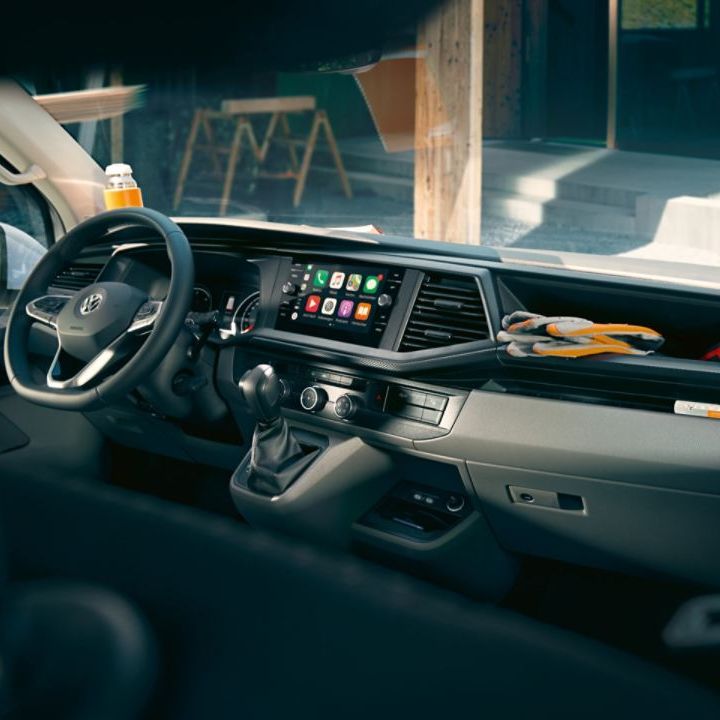 Zu sehen ist eine Abbildung des VW Crafter Spurhalteassistenten Lane Assist