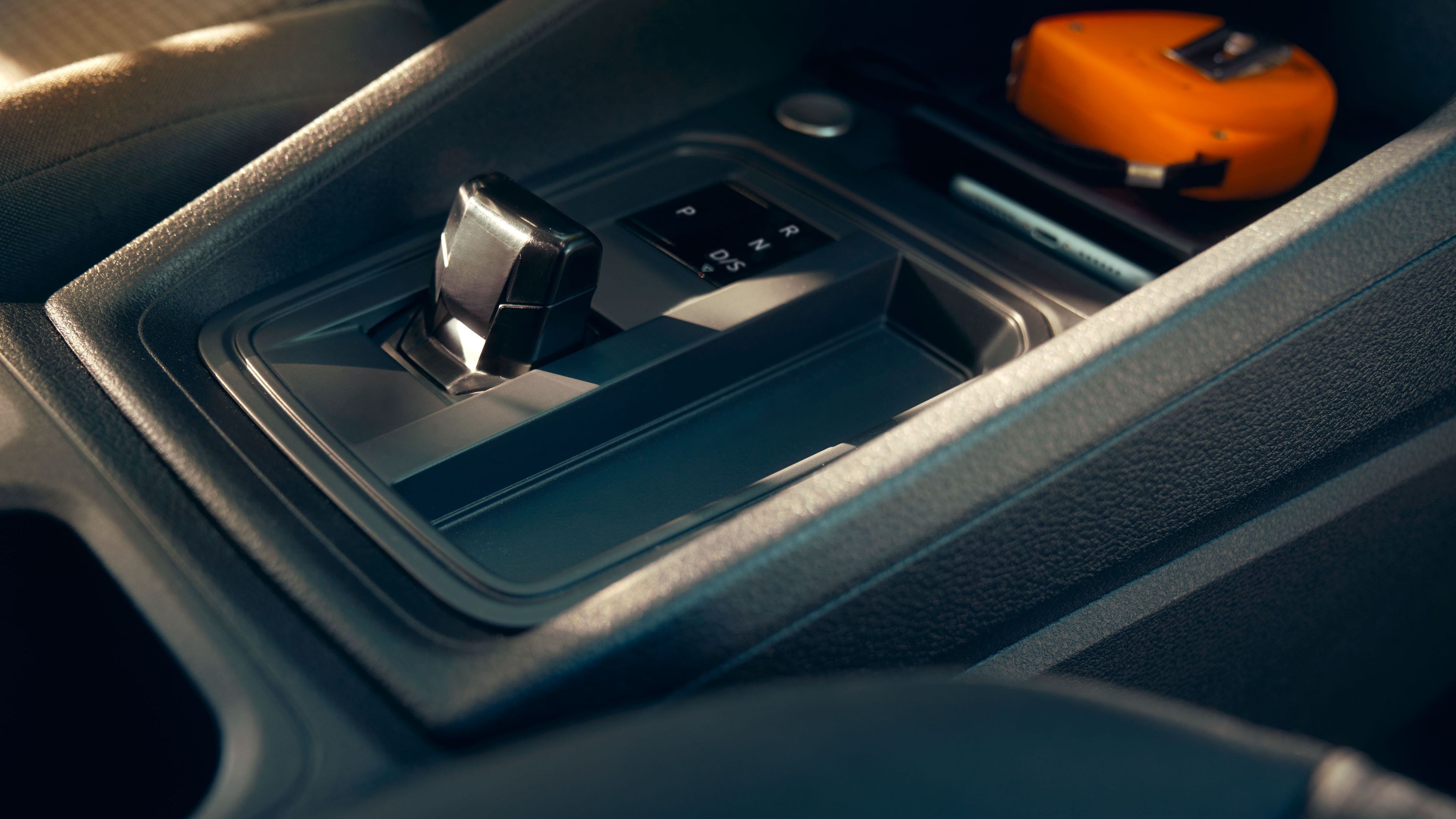 Das Schaltmodul in einem VW Caddy Cargo mit Doppelkupplungsgetriebe.
